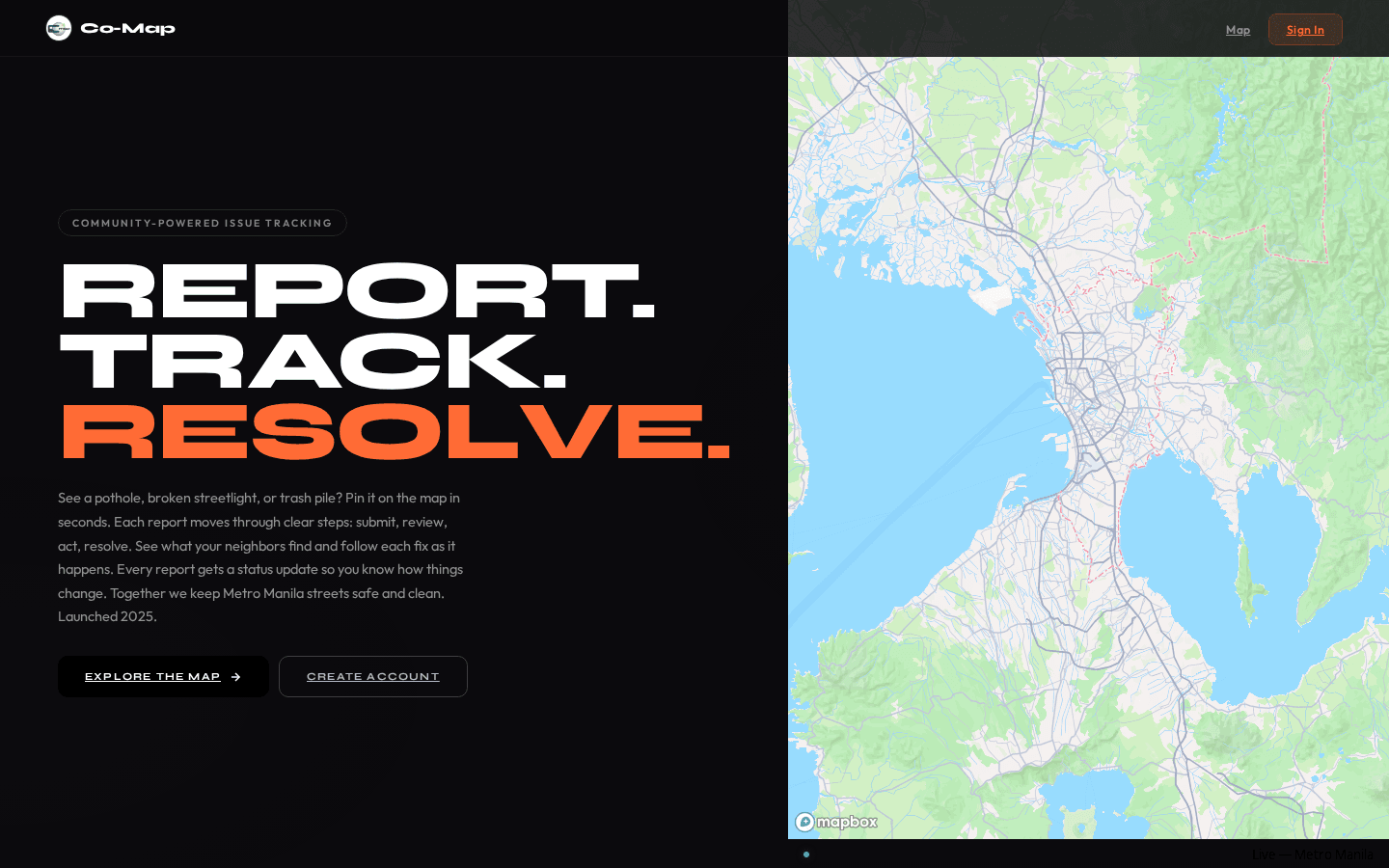 Co-Map website preview